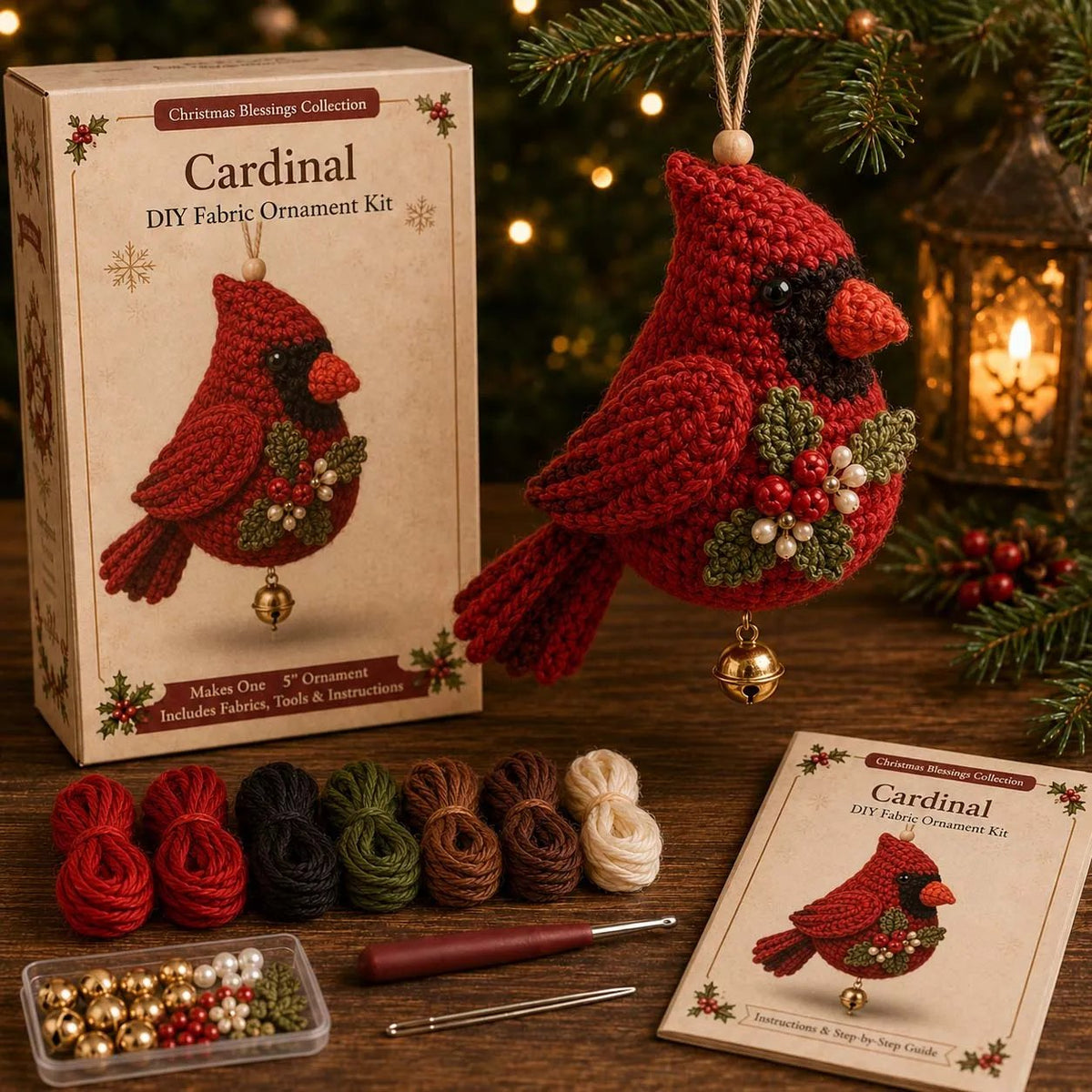 🎄Beginner-Friendly Christmas Character DIY Ornament Kit | Complete Craft Set with Soft Materials, Decorative Details & Step-by-Step Instructions Included ✨