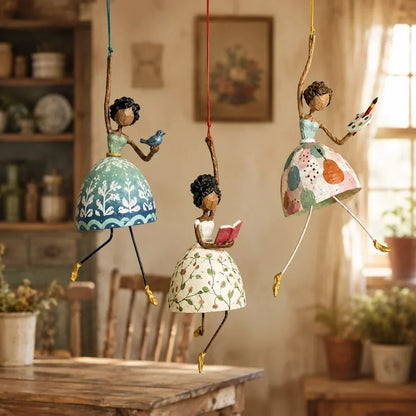 💃🌸 Let Your Space Dance — Whimsical Dancing Lady Hanging Ornament (📦Buy 3 Free Shipping)