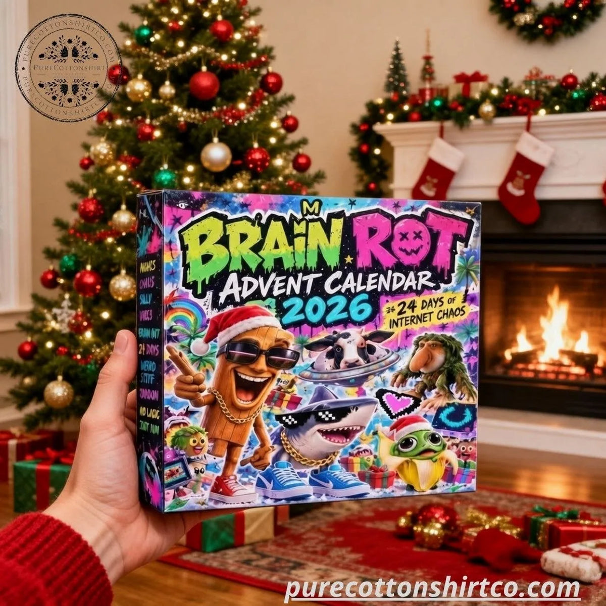 Brainrot Advent Calendar 2026 – 24 Days Internet Chaos Mini Acrylic Ornament Box