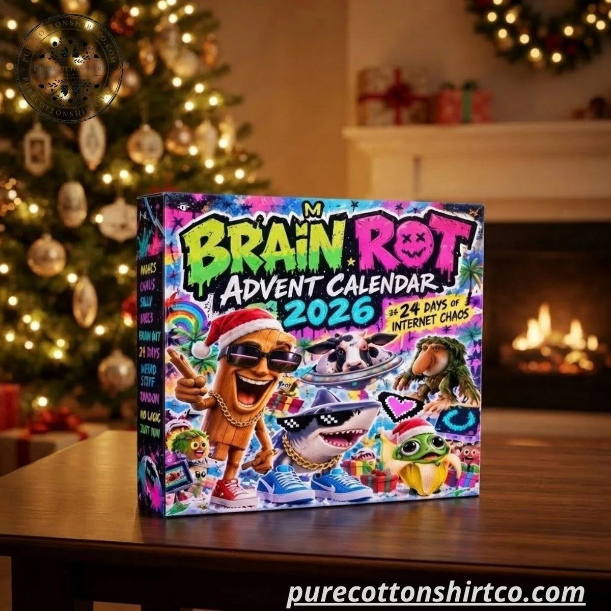 Brainrot Advent Calendar 2026 – 24 Days Internet Chaos Mini Acrylic Ornament Box
