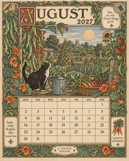 A Year in Britain 2027 – Vintage Storybook Wall Calendar