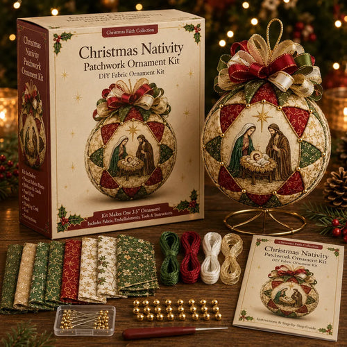 🔥LAST DAY 50% OFF - ⛪ Christmas Nativity Patchwork Ornament DIY Kit