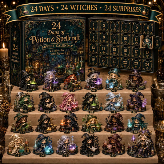 🧙‍♀️ LAST DAY 49% OFF – 24 Days Of Witchy Surprises Advent Calendar | 24 Unique Collectible Witches with Magical Themes, Mini Figures & Fantasy Display Collection ✨