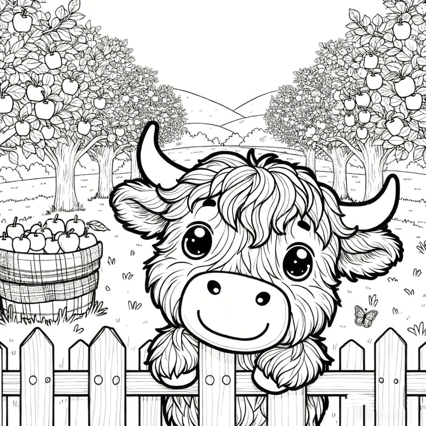 🐮🎨Highland Cow Coloring Book