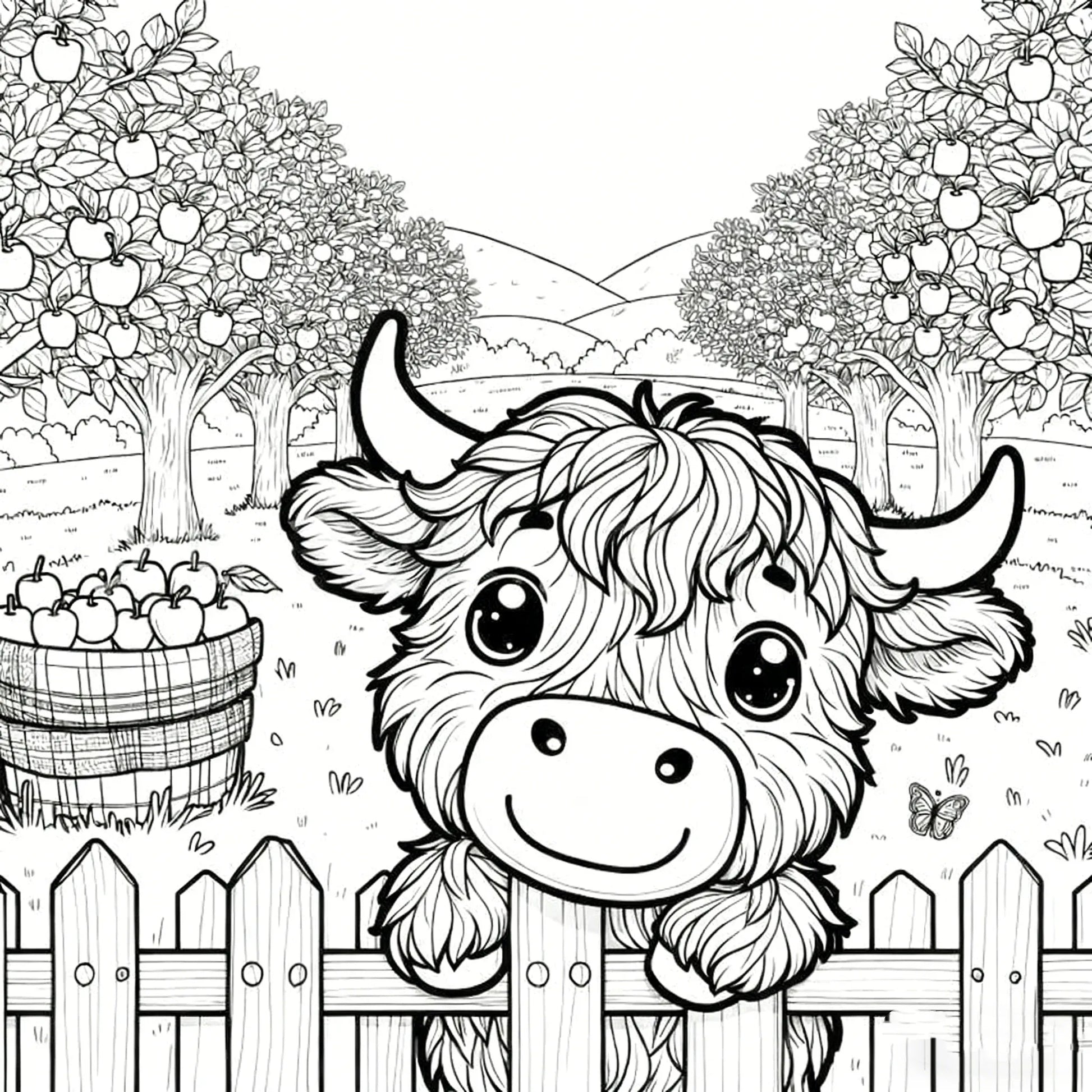 🐮🎨Highland Cow Coloring Book