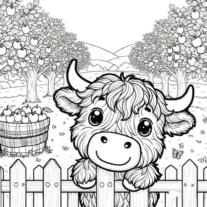 🐮🎨Highland Cow Coloring Book