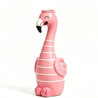 🦩Cute Flamingo Decorative Vase 🌸 5 Styles Resin Figurine Vase Tabletop Centerpiece Indoor Home Shelf Decor Gift