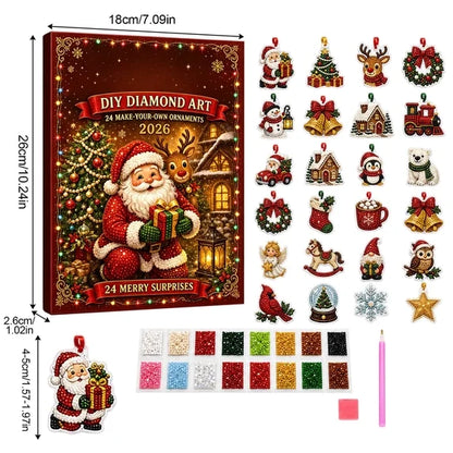 🎄2026 DIY Diamond Painting Advent Calendar – 24 Handmade Christmas Ornament Craft Kit