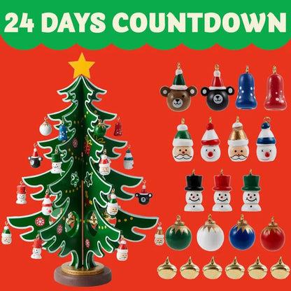 🔥LAST DAY 50% OFF - 🎄🎁 24-Day Christmas Tree Advent Calendar – Daily Ornament Surprises for Kids & Holiday Family Fun