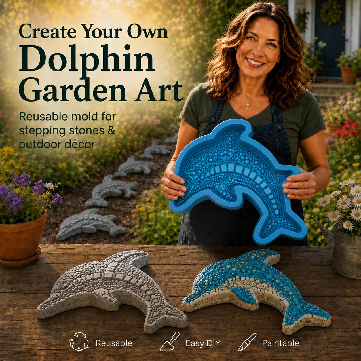 🔥LAST DAY 50% OFF - 🌊 Reusable Ocean Theme Garden Art Mold – Make Your Garden Truly One of a Kind (📦Buy 2 Free Shipping)