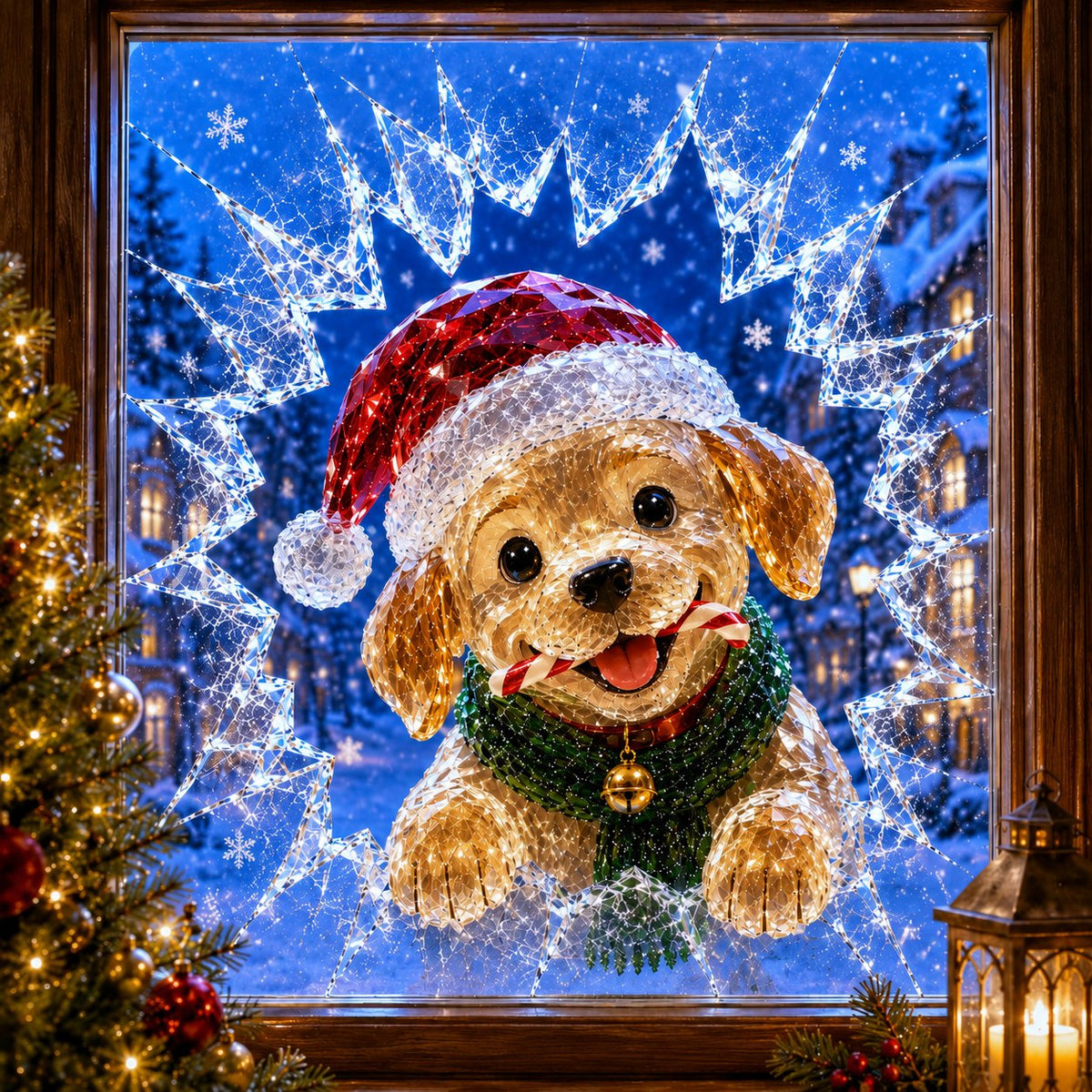Christmas Window Decal Stickers - Reusable Festive Holiday Glass Decorations