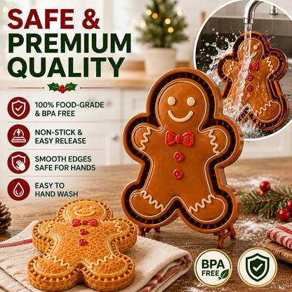 💥ONLY ￡7.99!!!🎁 BUY 1 GET 1 FREE | Christmas Baking Moulds – 8 Festive Designs 🎄