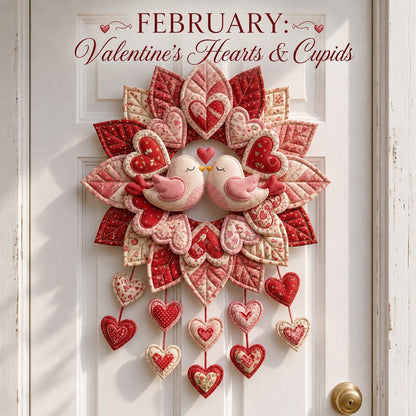 🗓️ Beginner-Friendly 12-Month Themed 3D Quilted Door Hanger Sewing Kit Collection | Complete Kit with Coordinated Fabrics, Sewing Materials & Step-by-Step Guide Included 💕