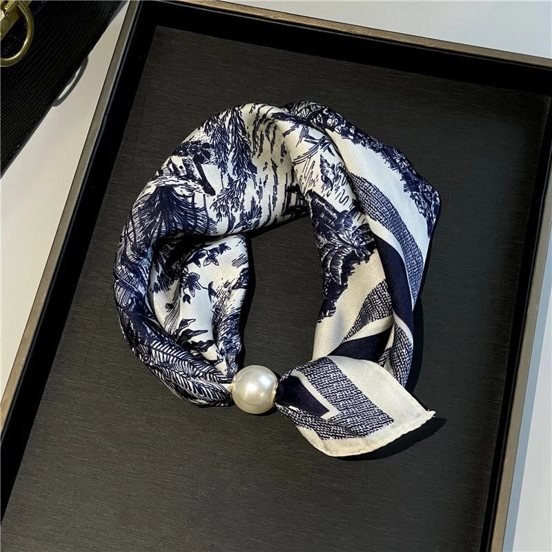 🏆25K+ SOLD 🔥2026 HOT SALE ✨ Effortless Glamour: Pop-On Pearl Necklace Scarf 🧣