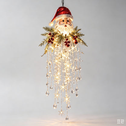 Crystal Cascade Christmas Light – Hanging Snowflake & Crystal LED Porch Décor ✨❄️