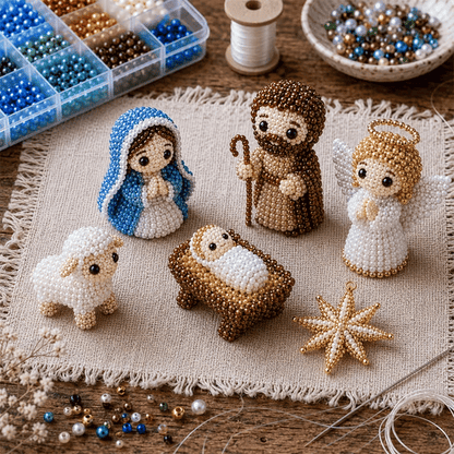 🔥 DIY Christian 3D Beaded Figurines Kit | Handmade Faith Craft for Prayer & Decoration