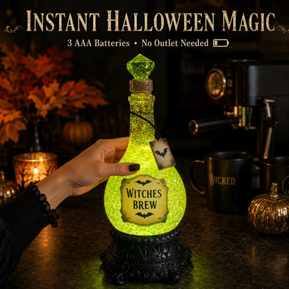 🔥Last Day 49% OFF -🧙✨Lighted Enchanted Tonic Poison Bottle Glitter Globe(📦Buy 2 Free Shipping)