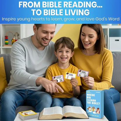 ✝️Bible Trivia Card Game – 300 Questions for Family Fun & Faith Learning (Ages 6+)