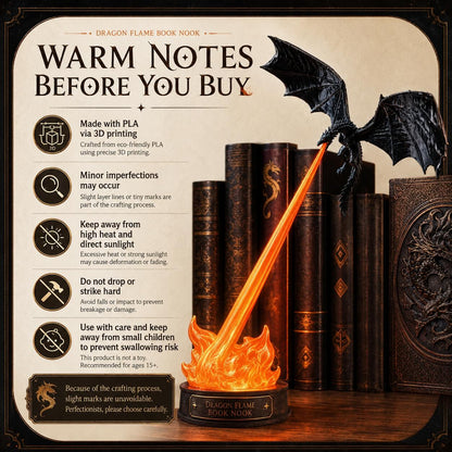 UseFuljoy -🐉 Dragon Flame Book Nook🔥Bookshelf decor gift