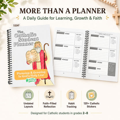✨ The Catholic Student Planner — A Faith-Filled Planner To Help Kids Stay Organized, Reflect & Grow