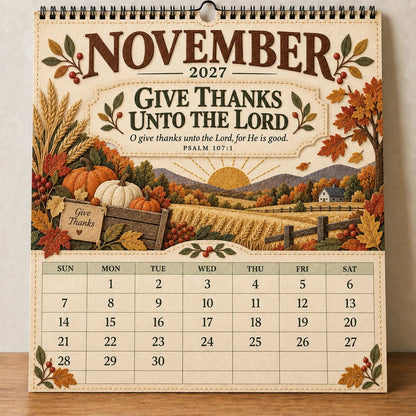 ✝️ 2027 Psalms Wall Calendar | Monthly Scripture & Christian Artwork