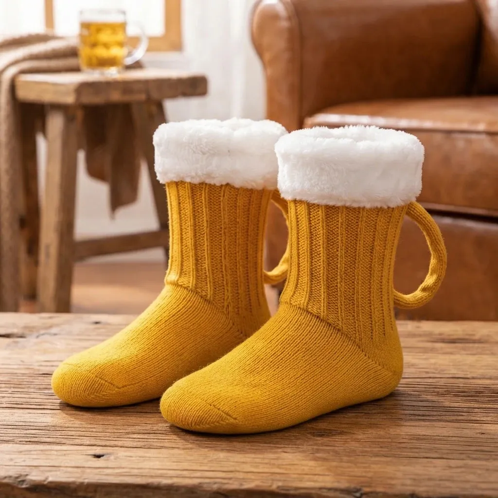 🍺 Medieval  BrewBoot Mug Socks – Soft Warmth for Every Brew