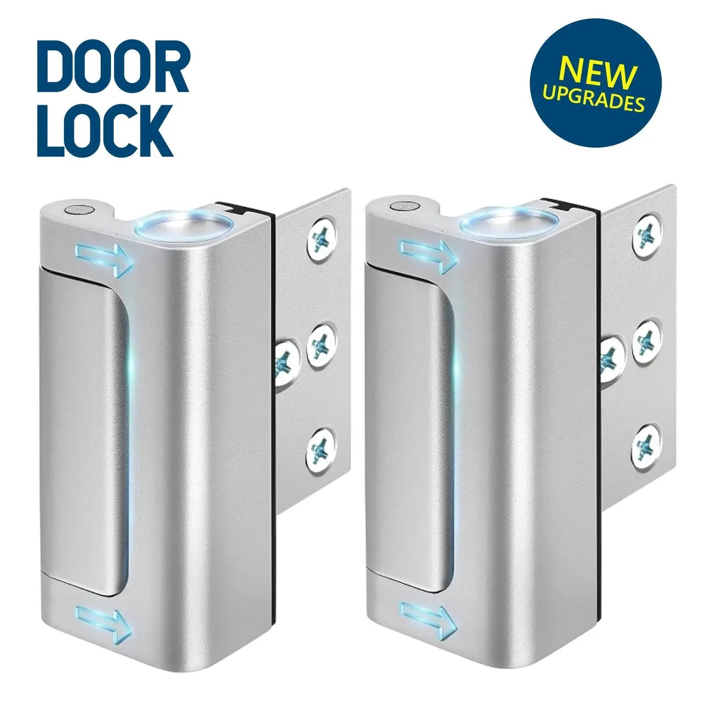 🔥Buy More Save More🔥2-Pack Security Door Locks, Heavy-Duty Aluminum Alloy, Anti-Force Intrusion