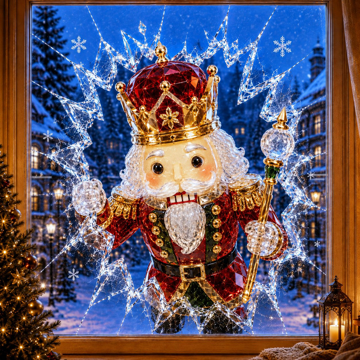 Christmas Window Decal Stickers - Reusable Festive Holiday Glass Decorations