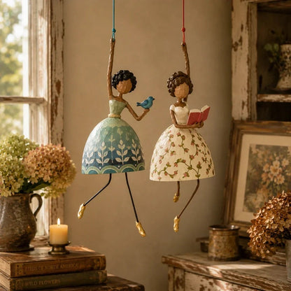 💃🌸 Let Your Space Dance — Whimsical Dancing Lady Hanging Ornament (📦Buy 3 Free Shipping)