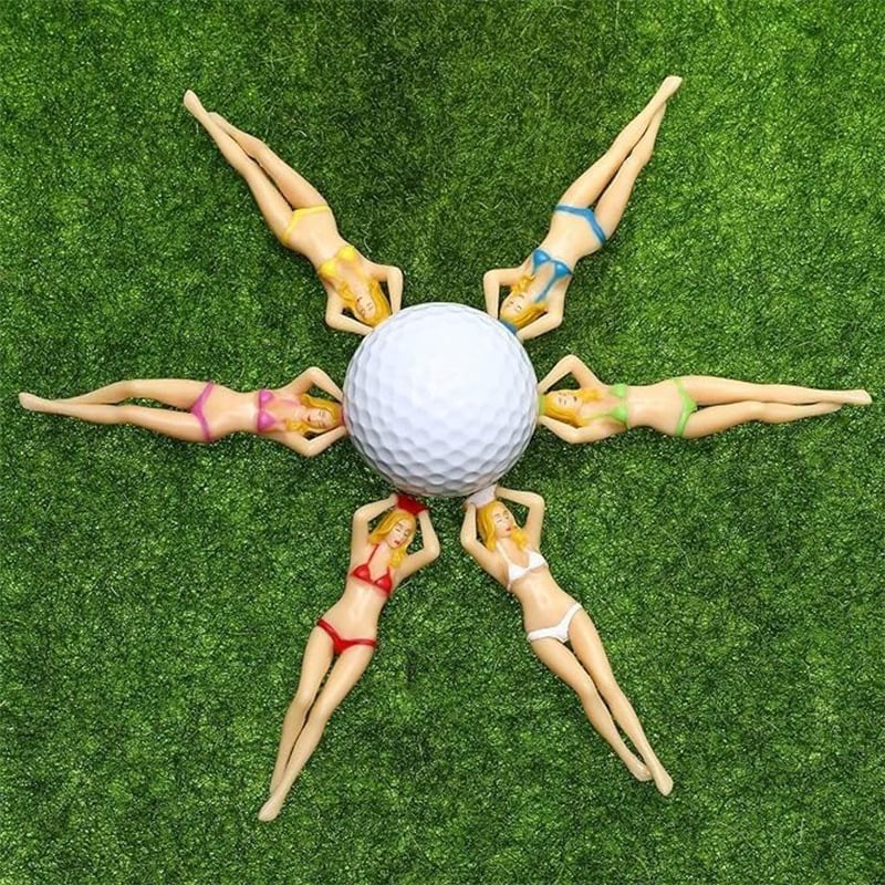 6PCS Funny Golf Tees, Mixed color