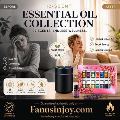 🔥Limited Time 50% Off！🎁🌺The fresh scent lifts your mood！🌷12-Pack Water Soluble Essential Oils Set