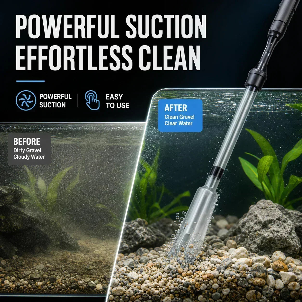 🐠⏳LAST DAY SALE ONLY￡19.99!🔥Electric Aquarium Gravel Cleaner✨