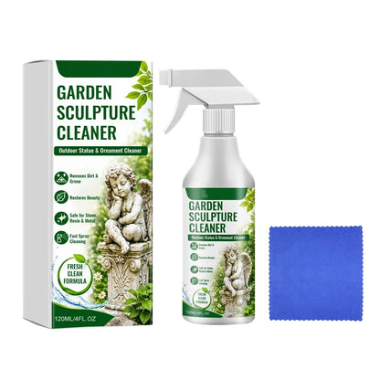 Garden Sculpture Ornament Cleaner✨ Outdoor Stone Resin Metal Decor Algae & Stain Remover Spray With Cleaning Cloth