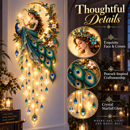 🔥 Last Day 49% OFF🦚 Peacock Fairy Starfall Wall Light