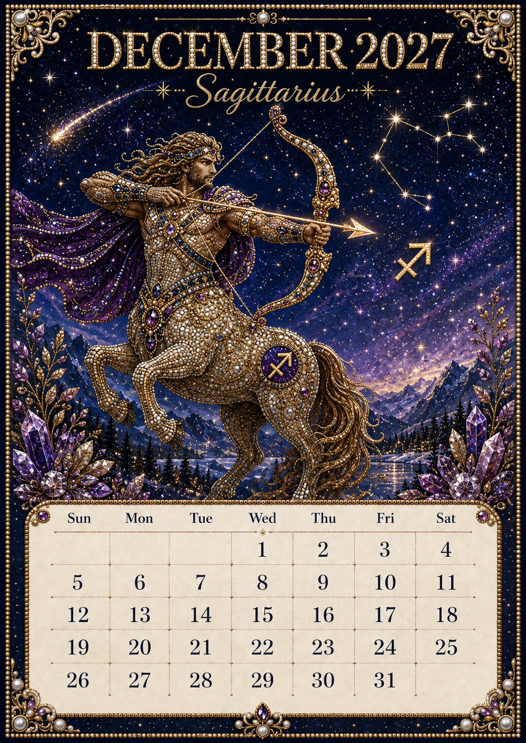 ⏳ Last Day 49% OFF – 🌙 Beginner-Friendly 2027 Twelve Zodiac Bead Art Calendar Kit | Complete Kit with Zodiac Design Base, Decorative Beads & Step-by-Step Guide Included 💕