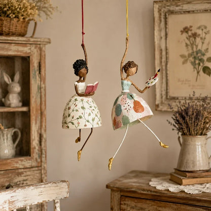💃🌸 Let Your Space Dance — Whimsical Dancing Lady Hanging Ornament (📦Buy 3 Free Shipping)