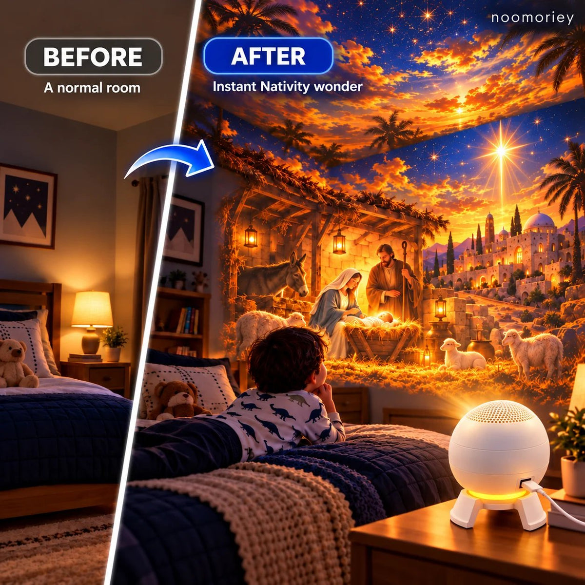 ✝️🌌 5D Nativity Starry Sky Projector | Bring Bethlehem Across Your Walls & Ceiling This Christmas ✨