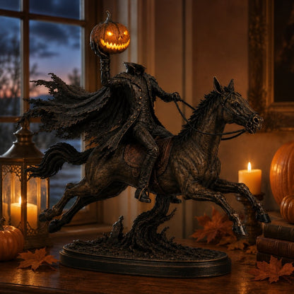 ⏰Last Day Buy 2 Save 10% - 🎃🏇Midnight Chase Headless Horseman Statue | Awaken the Legend of the Hollow(✨Same as the video)