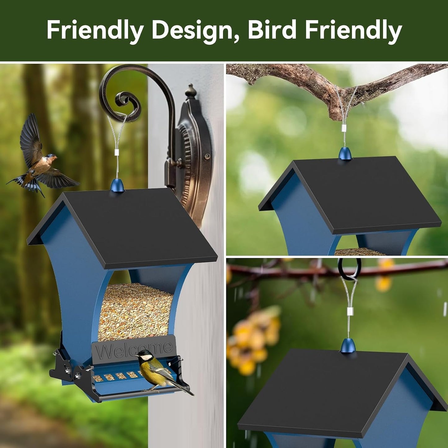 🔥Last Day 49% OFF -Squirrel Proof Bird Feeders for Outdoors