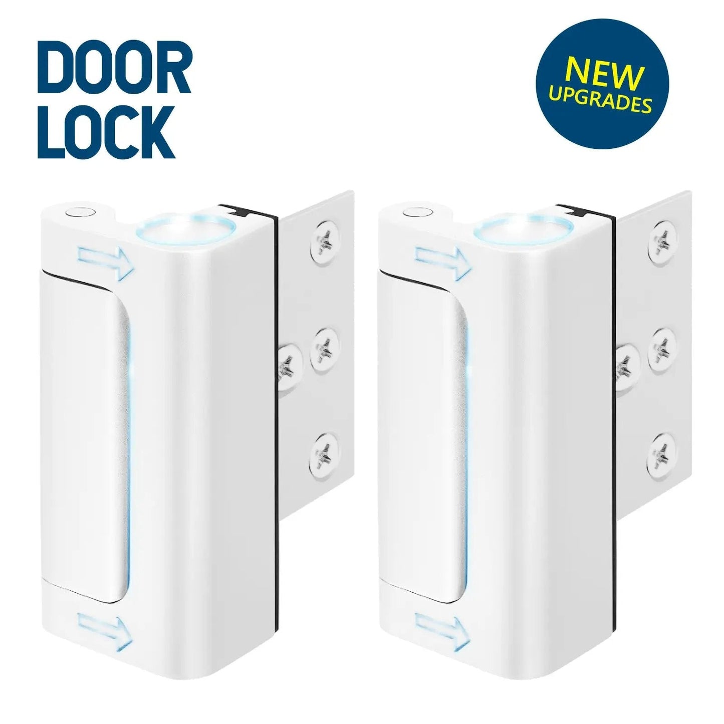 🔥Buy More Save More🔥2-Pack Security Door Locks, Heavy-Duty Aluminum Alloy, Anti-Force Intrusion
