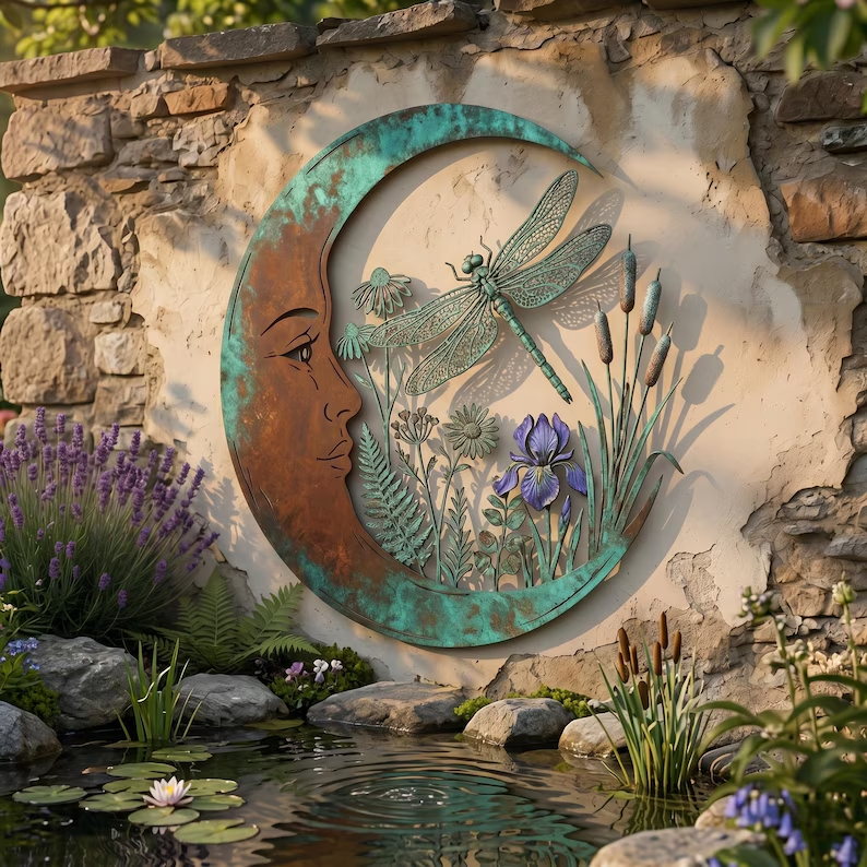 Moon Virgin Mary Garden Wall Decor