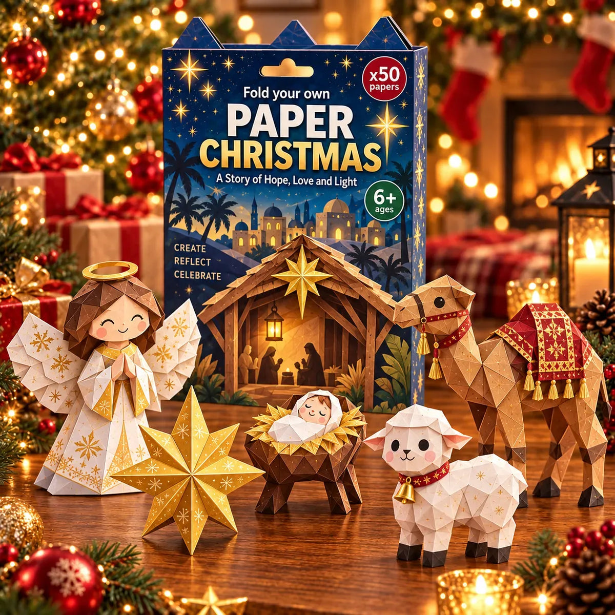 🎄Beginner-Friendly 3D Christmas Paper Craft Kit | Easy Layered DIY Holiday Decoration ✨
