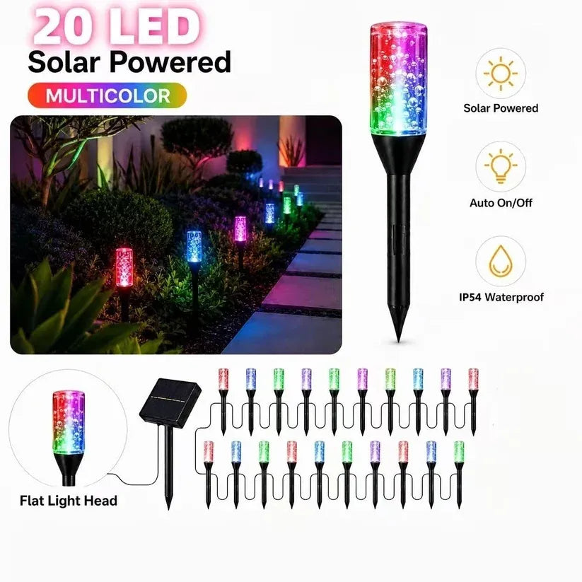 ⏰Last Day 49% OFF ✨Solar Pathway Lights Outdoor Crystal Bubble