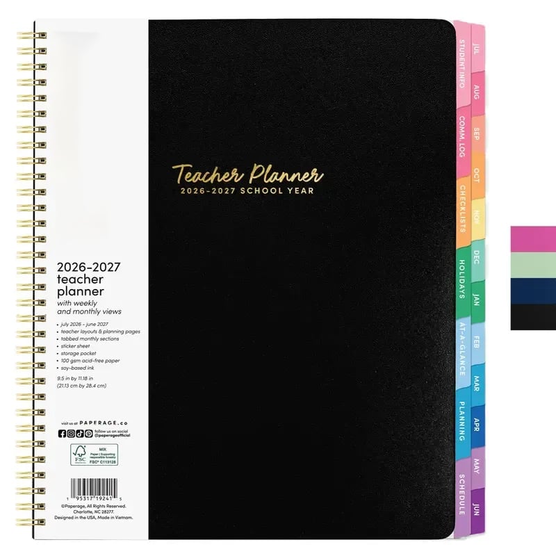 📕Your All-in-One 2026–2027 Teacher Planner ✨Weekly & Monthly Academic Planner & Calendar (from July 2026 to June 2027)