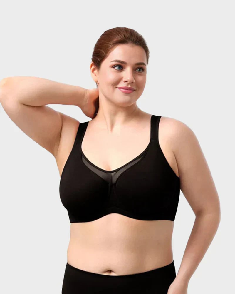 💐Women's Elegant Sheer Full Coverage Minimizer Bra ✨ Plus Size for Large Busts | No Digging, No Spillage & Ultra Comfy