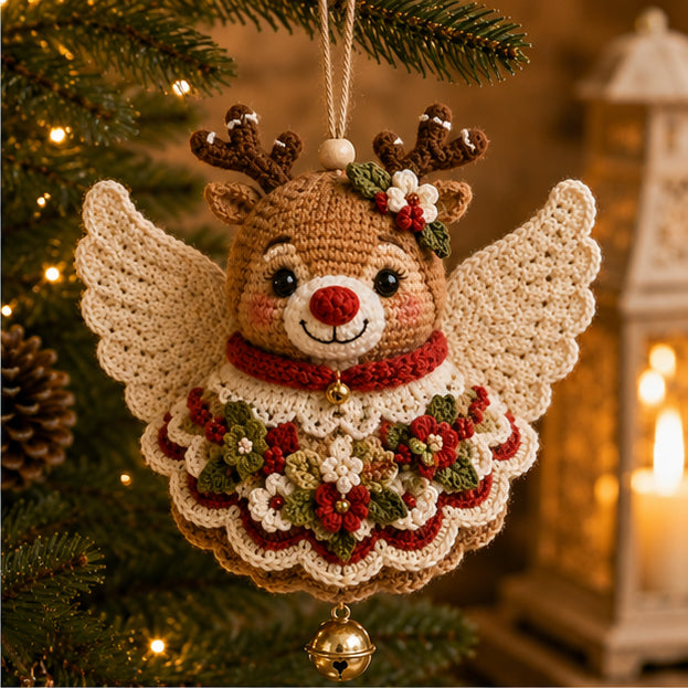 🔥49% Off Last Day🔥DIY Christmas Angel Crochet Ornament Kit – Handmade Holiday Tree Decoration