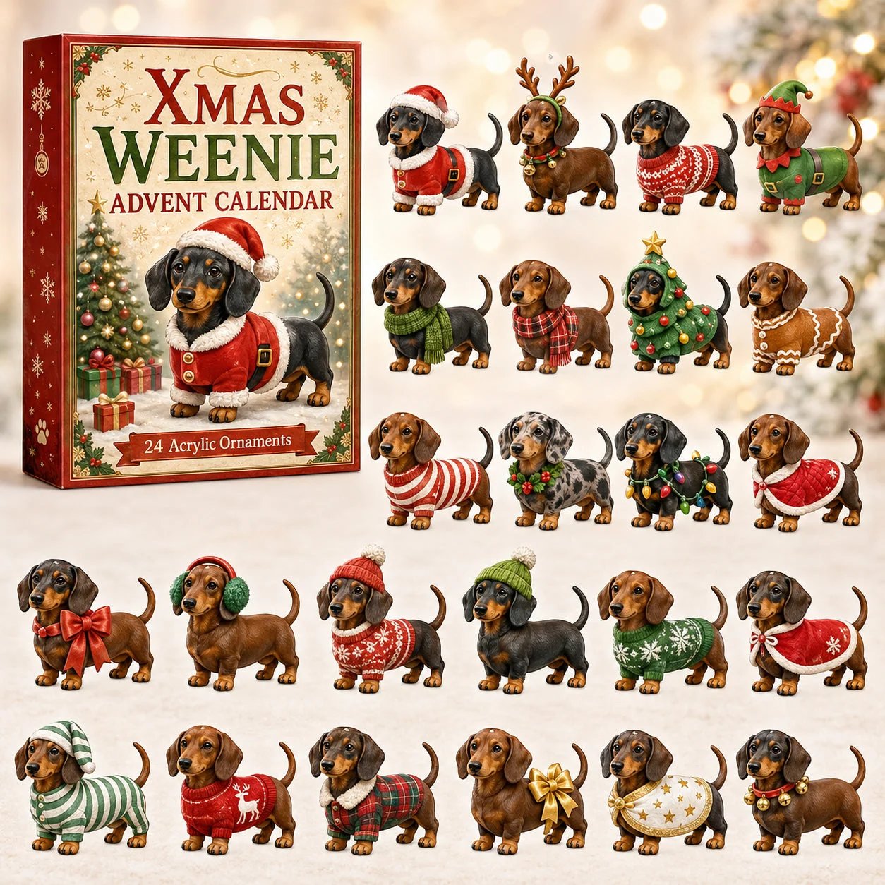 🏆Limited Time Sale 49% OFF 🎄🐾2026 Christmas Dachshund Advent Calendar