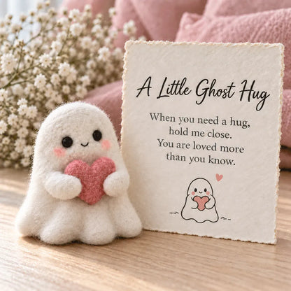 ⏳ Last Day: 49% OFF – A Little Ghost Hug (Handmade Felt Keepsake) 👻