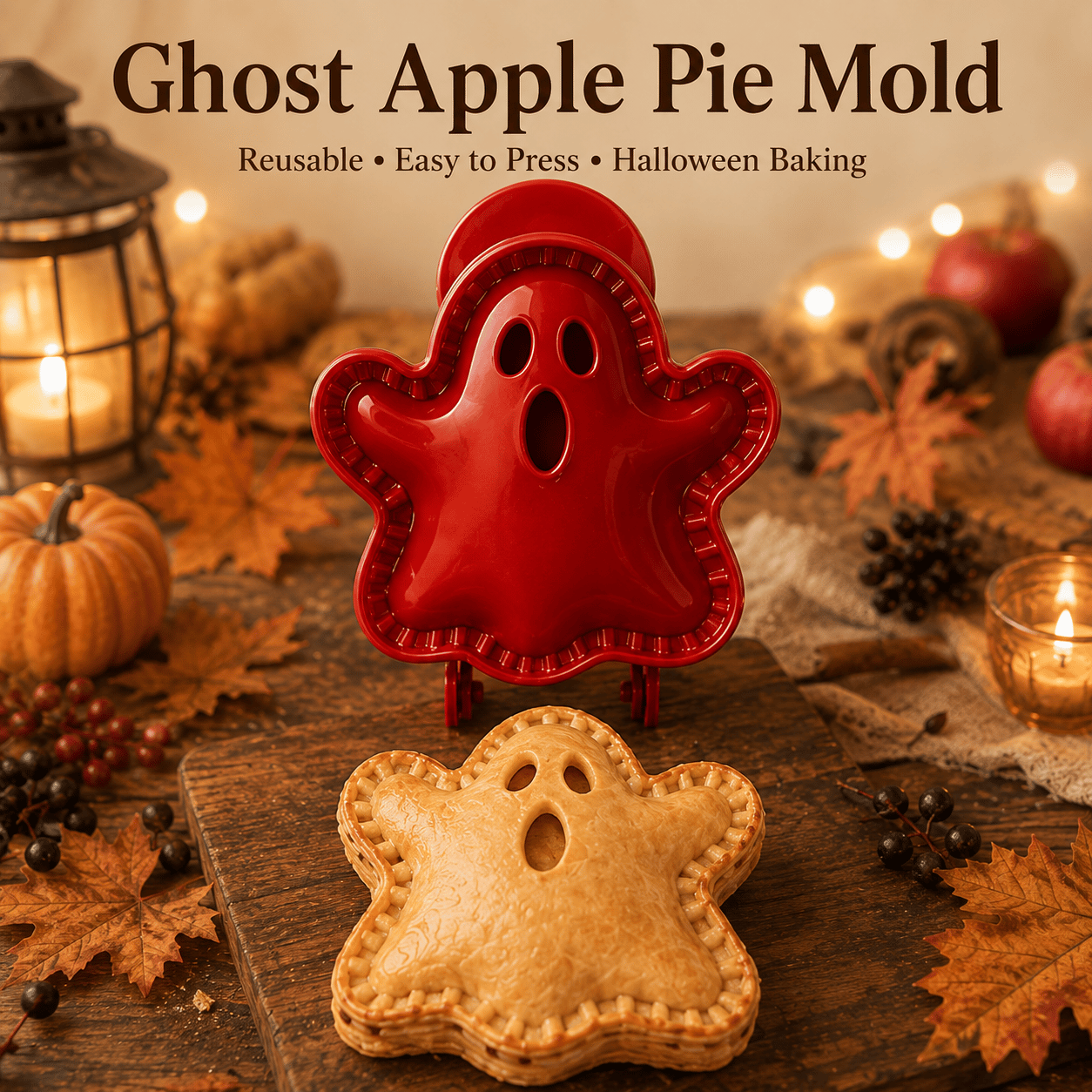 👻 Halloween Mini Pie Molds (Set of 8) – Easy Spooky Baking with Kids for Party Treats!