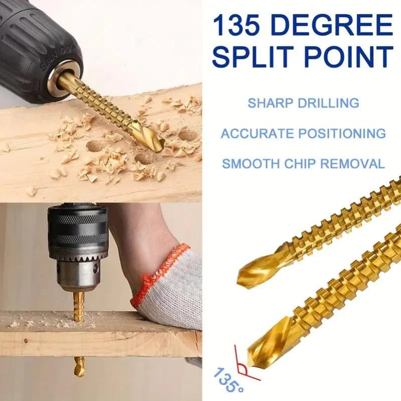 🔩Titanium-Coated Drill Bit Set